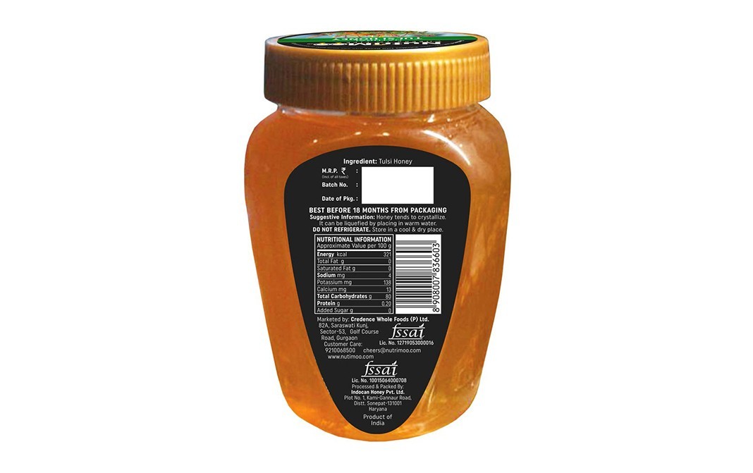 Nutrimoo Natural Tulsi Honey    Plastic Jar  500 grams